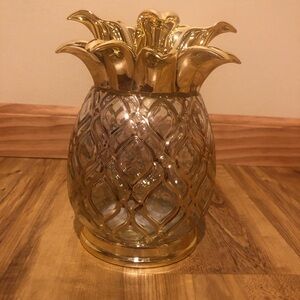 Beautiful Pineapple Gold Candle Holder with Candle Included